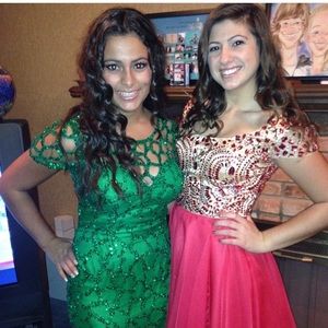 Emerald green formal dress